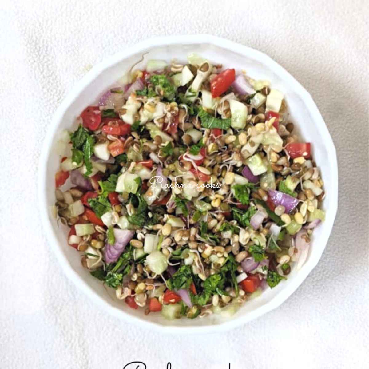 Receta de ensalada vegana de lentejas germinadas