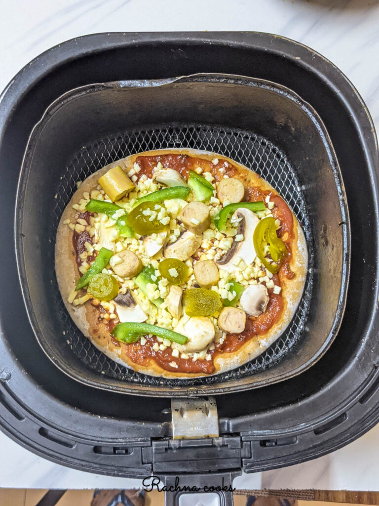 Pizza de la freidora de aire caliente