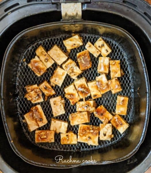 Receta de tofu crujiente | Tofu teriyaki de la freidora de aire caliente