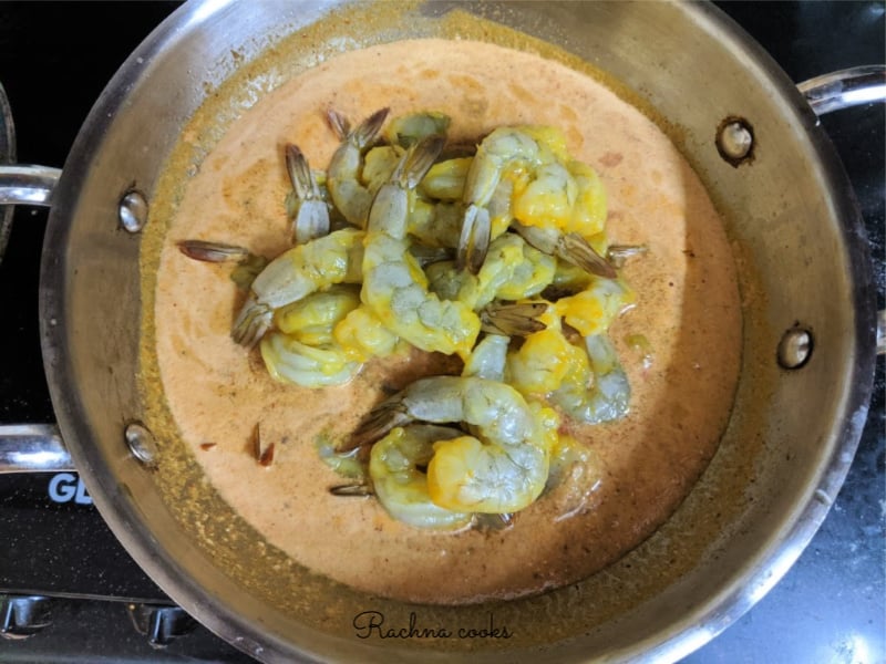 Curry de gambas de Goa