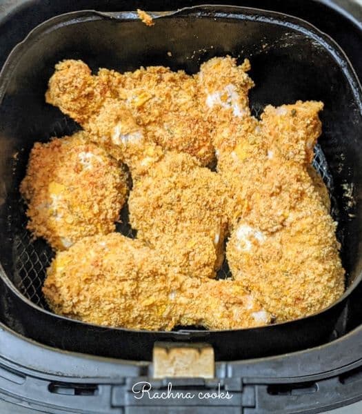 Muslos de pollo KFC Copycat en la freidora de aire caliente