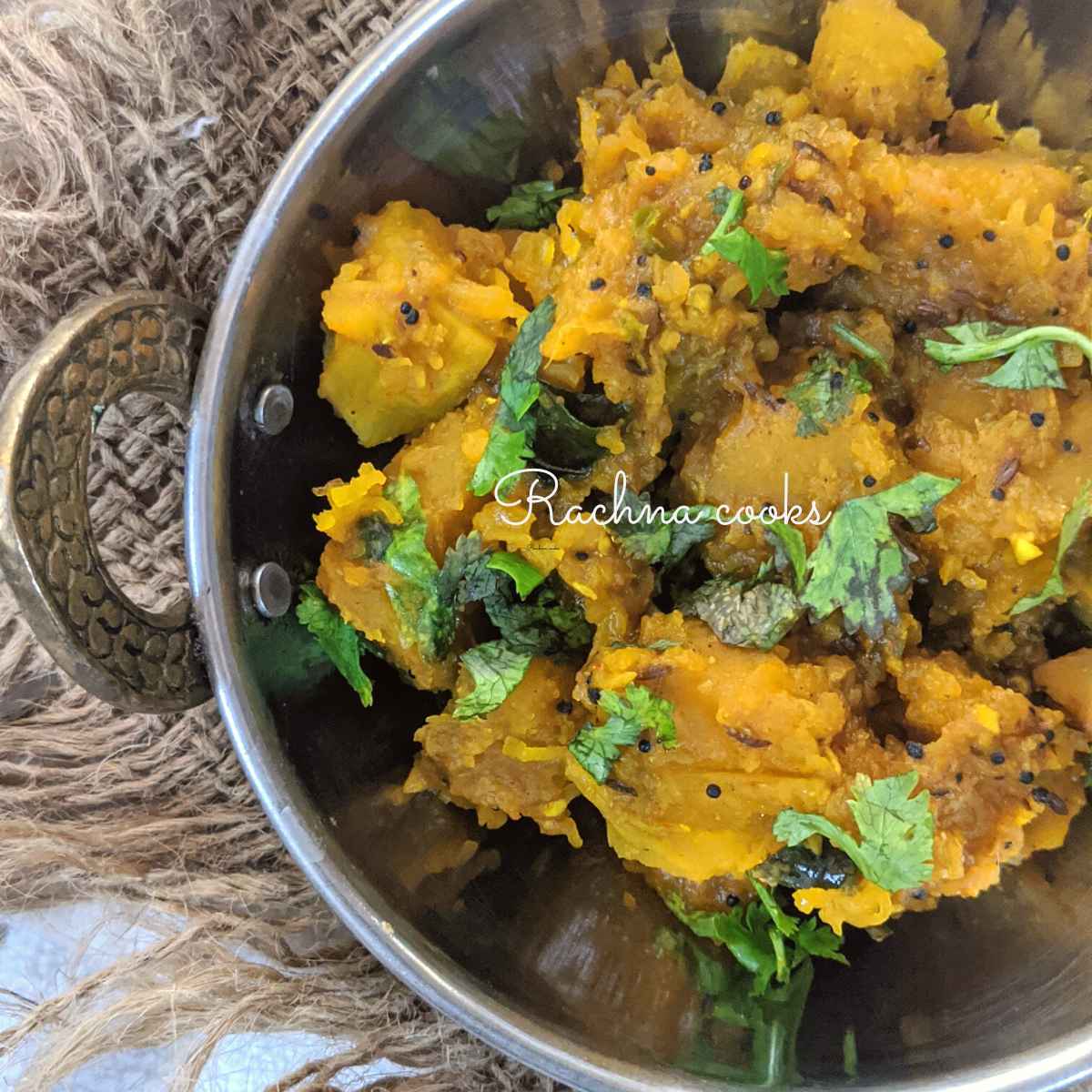 Receta india de curry de calabaza