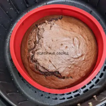 Pastel de chocolate para freidora