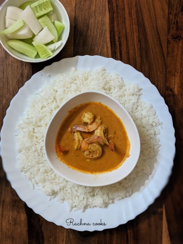 Curry de gambas de Goa