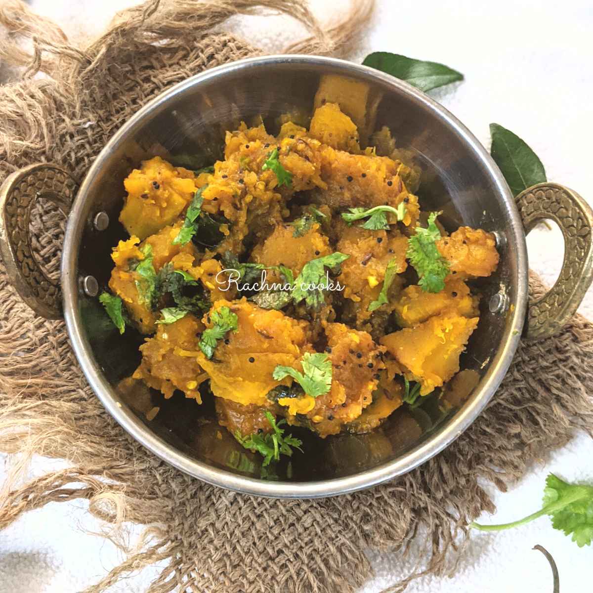 Receta india de curry de calabaza