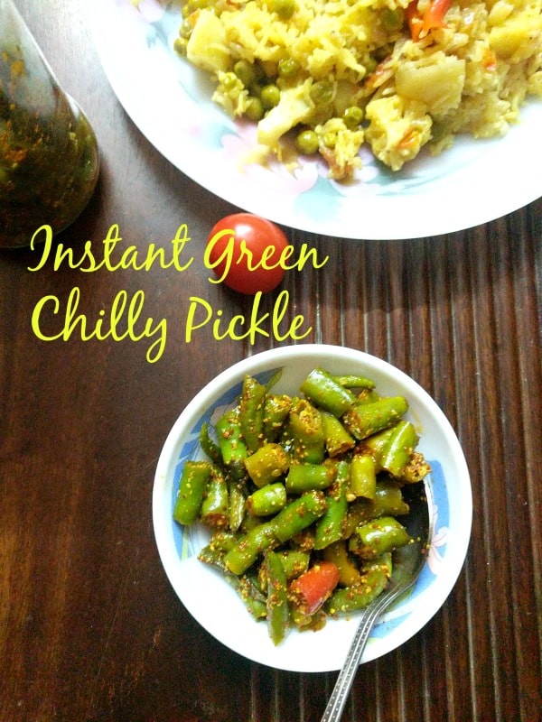 हरी मिर्च का अचार | Receta de pepinillos encurtidos con chile verde en hindi