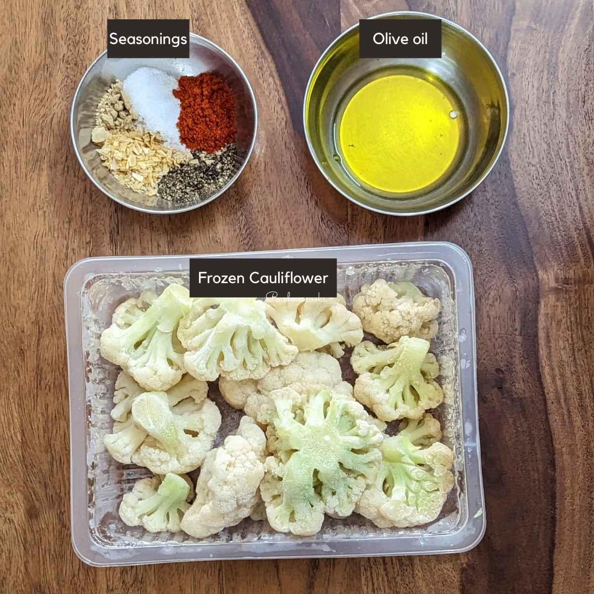 Coliflor congelada Air Fryer