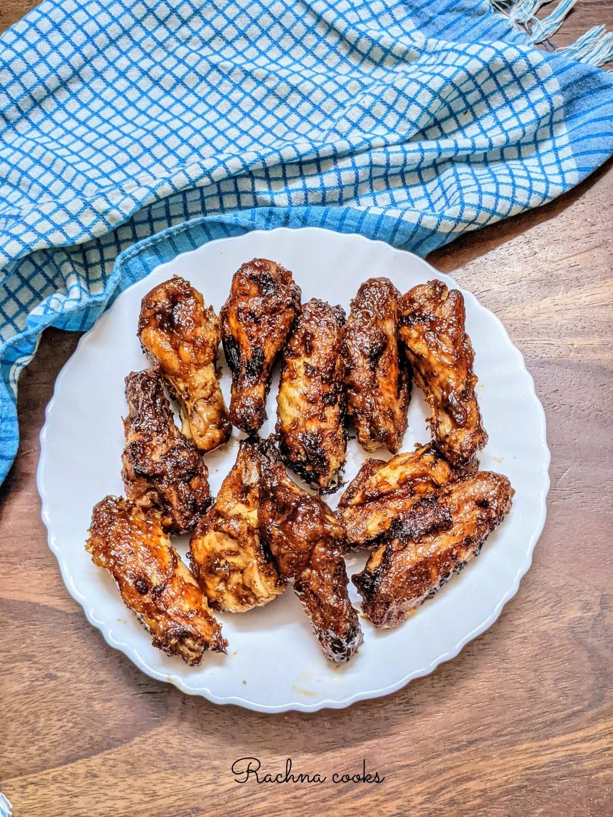 Alitas de pollo congeladas en la freidora