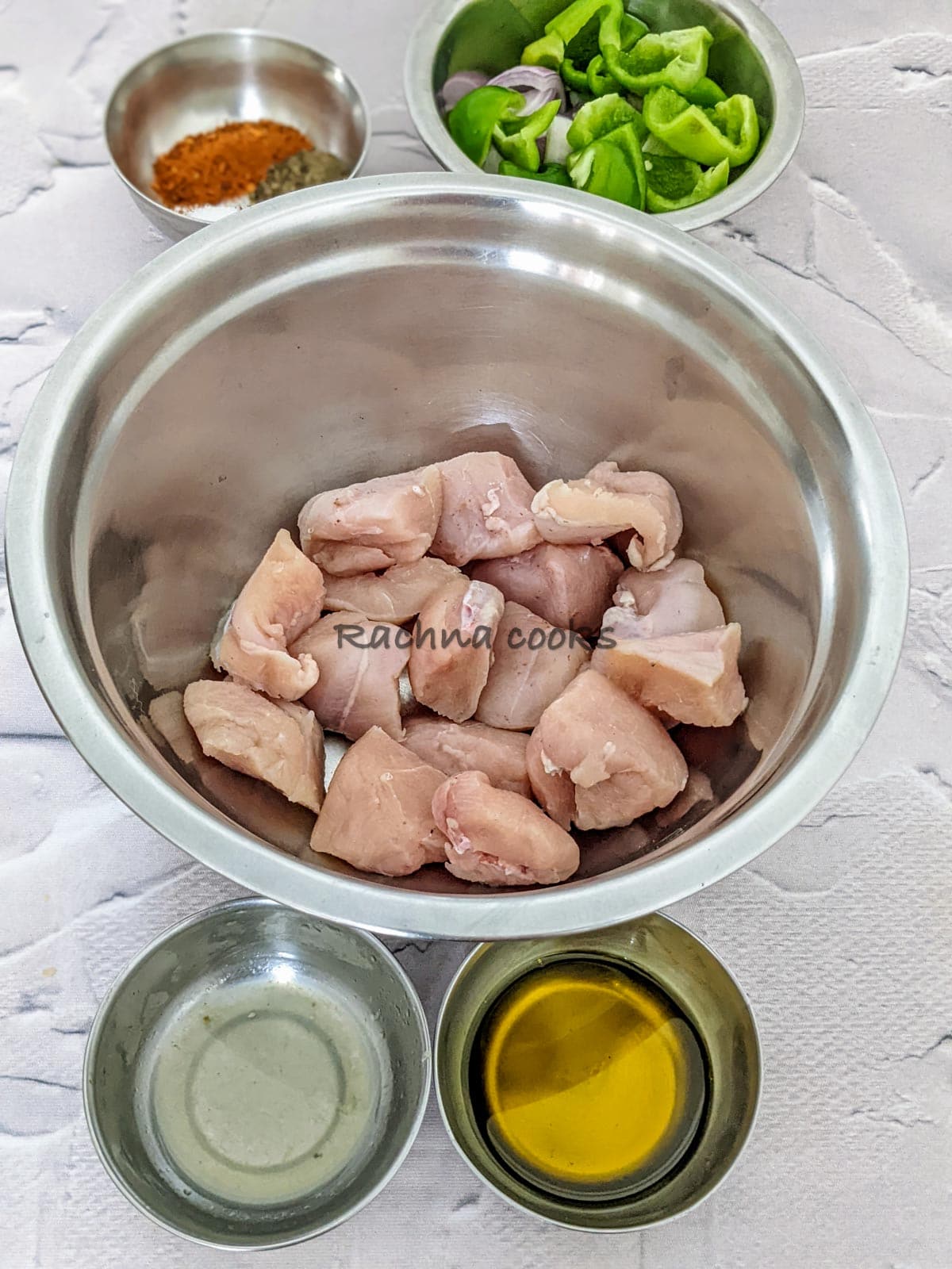Brochetas de pollo de la freidora de aire caliente