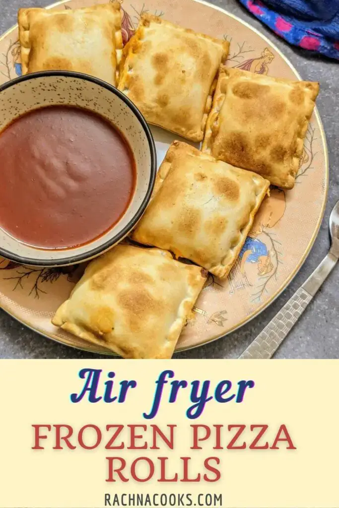Rollos de pizza congelados en la freidora