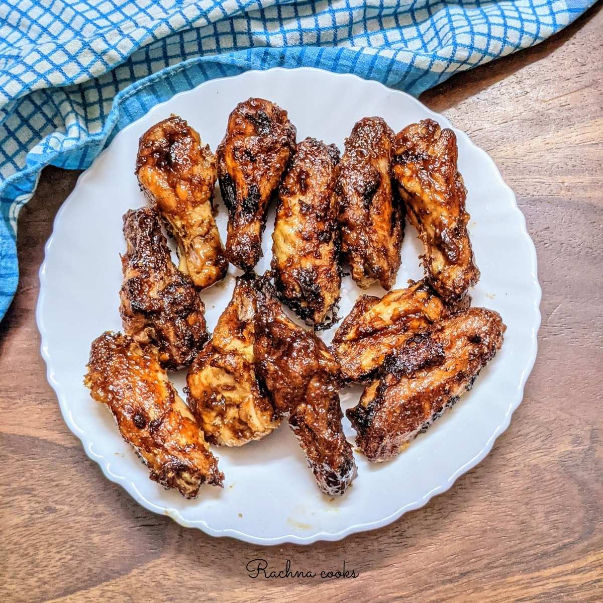 Alitas de pollo congeladas en la freidora
