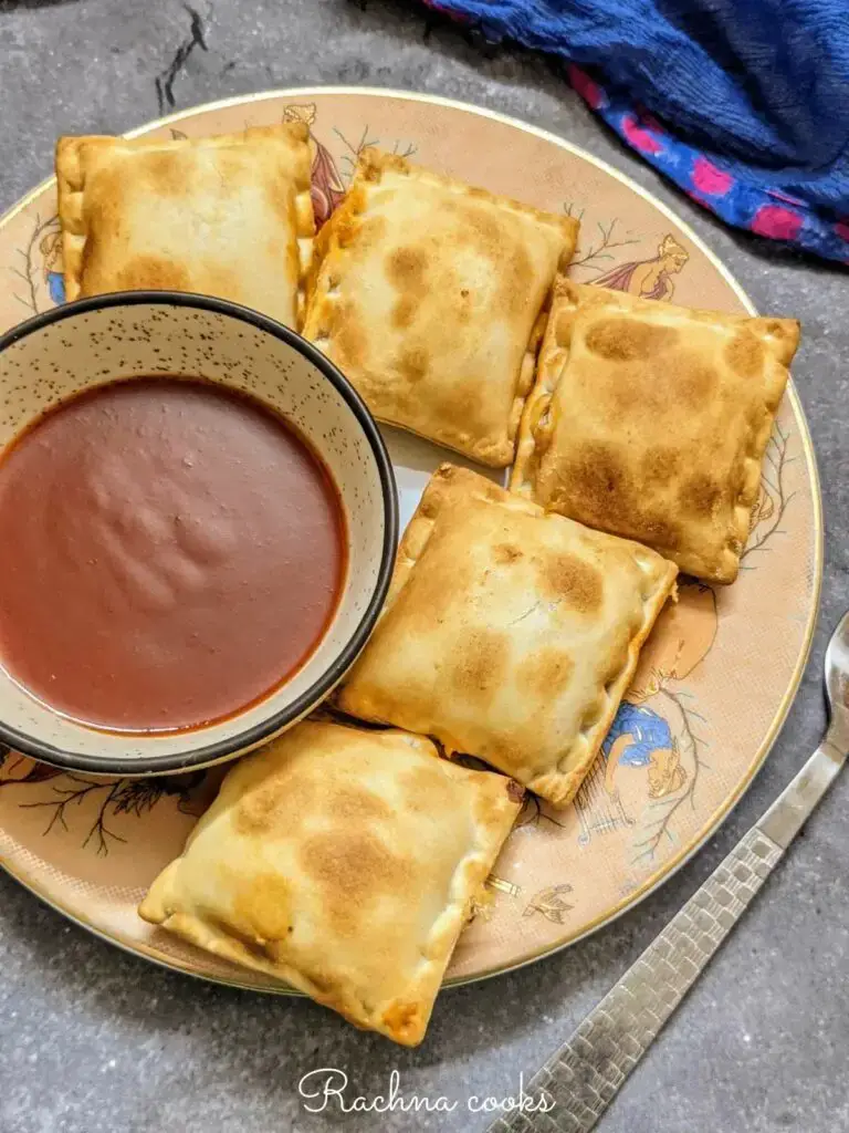 Rollos de pizza congelados en la freidora