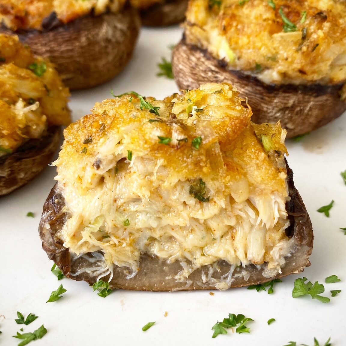 Champiñones Rellenos De Cangrejo Air Fryer