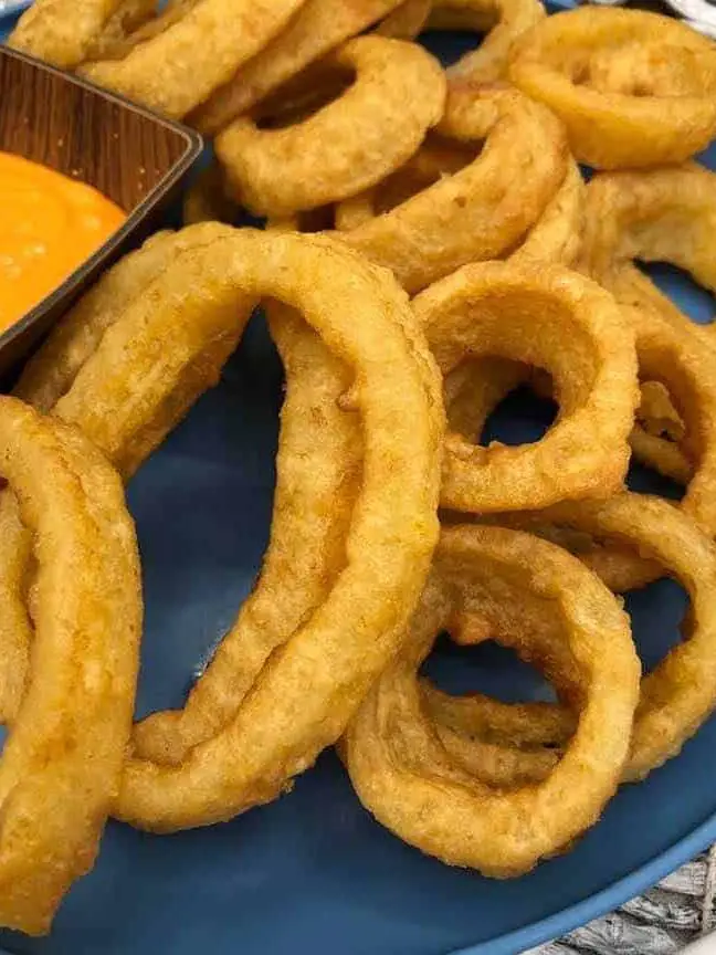 Aros de cebolla Nathan's Air Fryer: tenedor a cuchara