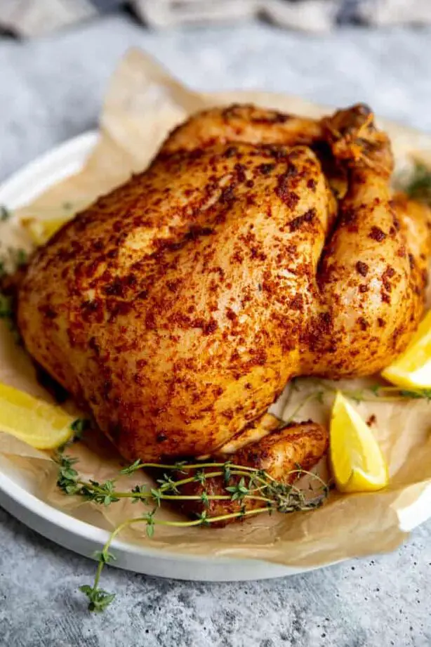 Receta de pollo ahumado (pollo entero Traeger) |